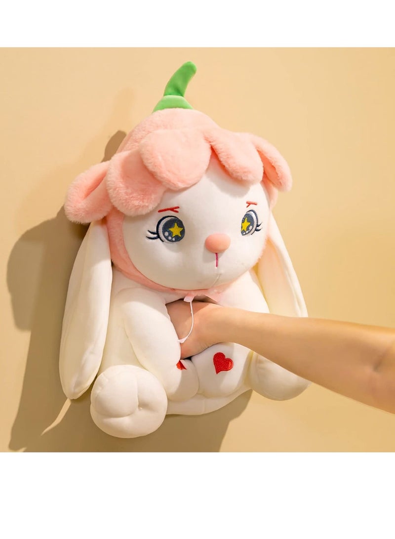 Plush Bunny Stuffed Animal Weighted Soft Bunnies Toy Plushie Cute Rabbit Doll Gifts for Kids Girls Adults Little Gift 26cm