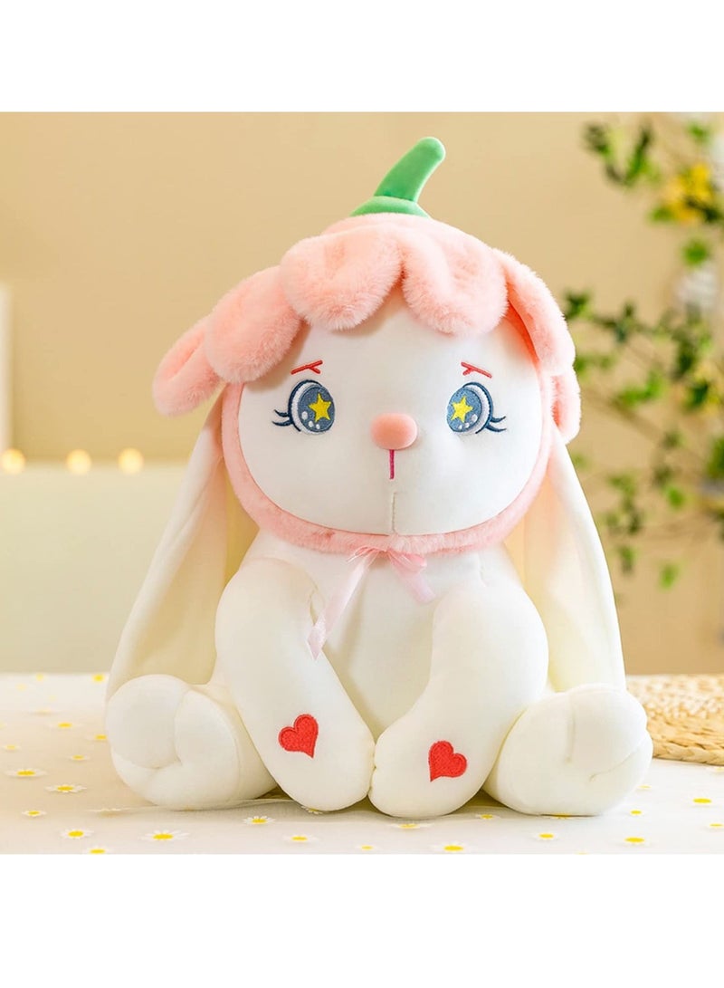 Plush Bunny Stuffed Animal Weighted Soft Bunnies Toy Plushie Cute Rabbit Doll Gifts for Kids Girls Adults Little Gift 26cm