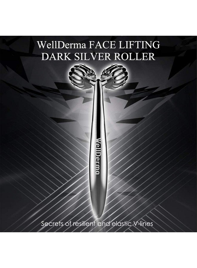 Face Lifting Dark Silver Roller Ergonomic Lifting Roller For Small And Elastic Vlines Massage Stick Roller