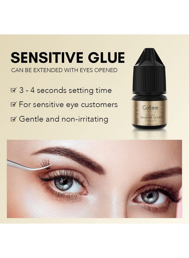 Diy Cluster Lash Glue Eyelash Extension Glue 34 Sec Drying 715 Days Retention Low Humidity Waterproof Eyelash Glue For Sensitive Eyes