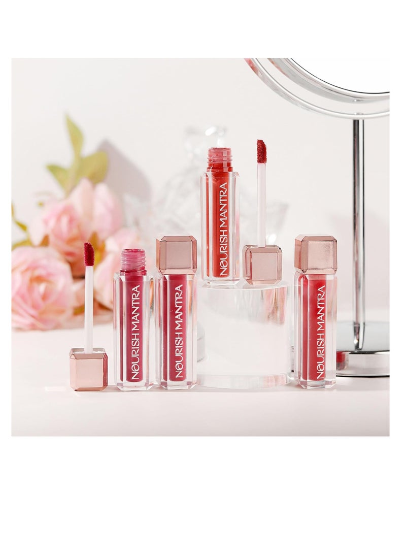 Nourish Mantra’s Natkhat Berry Lipstick 3.5ml  Creamy Matte Liquid Lipstick with SPF Water Proof Smudge Proof Transfer Proof Long Lasting Suits All Skin Tones