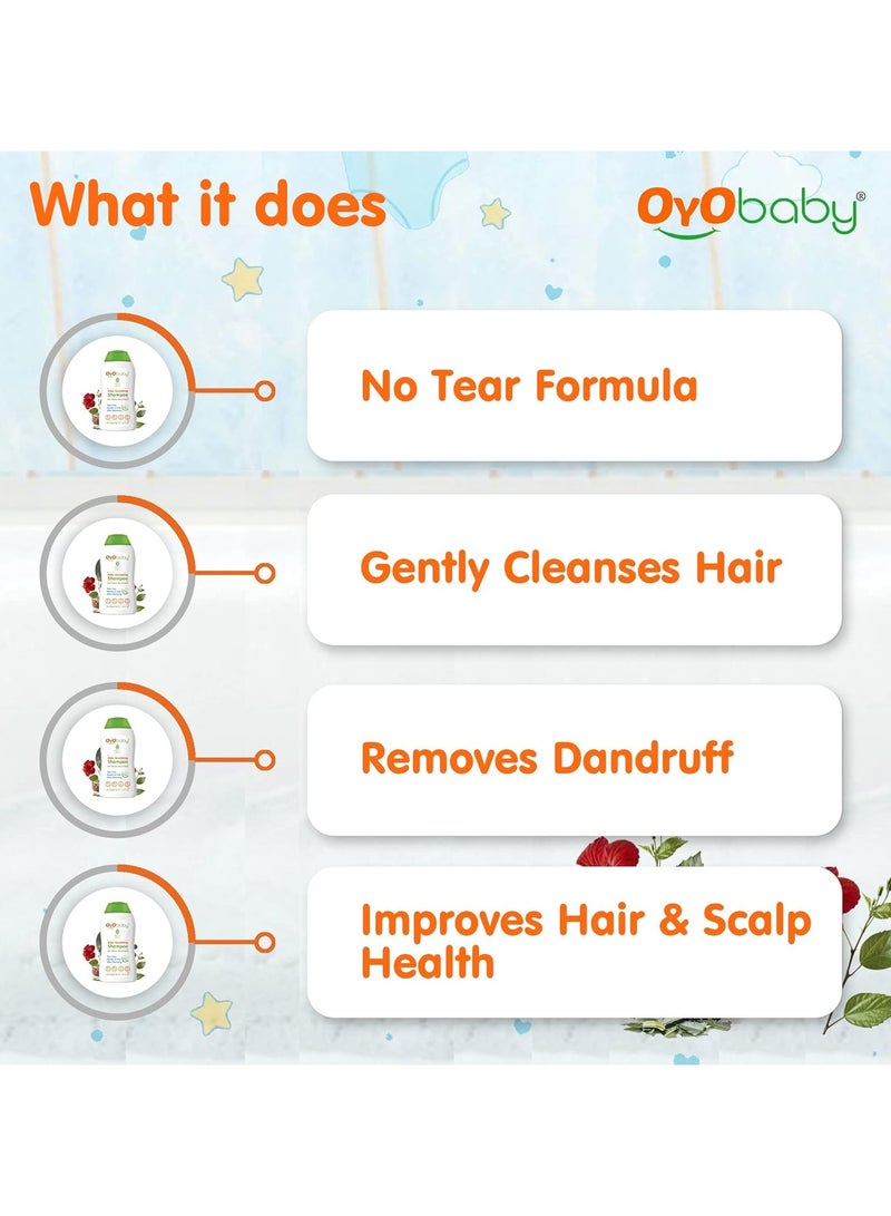 OYO BABY Nourishing Daily Moisturizing Baby Shampoo Tear Free Formula with Hibiscus Khus & Lemon 200ml