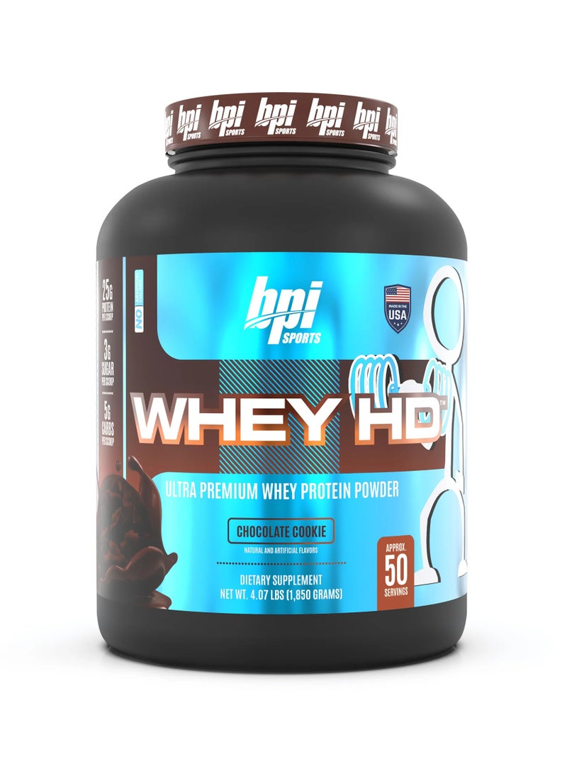 BPI Sports Whey HD 4.07 lbs Chocolate Cookie Flavor 50 Serving