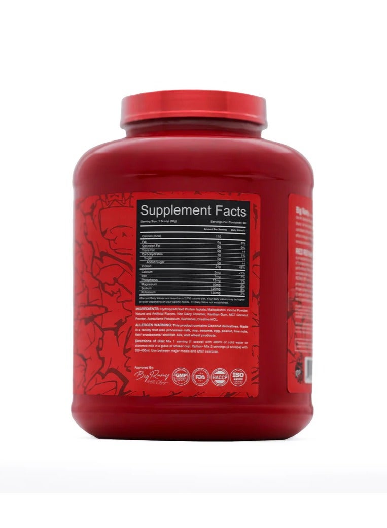 Big Ramy Labs Beef Protein Isolate 4lbs Chocolate Flavor 60 Serving