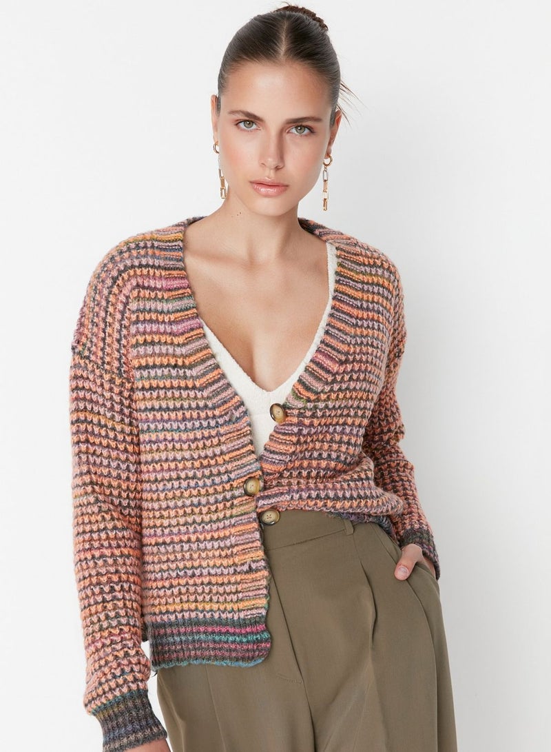 Printed Knitted Cardigan