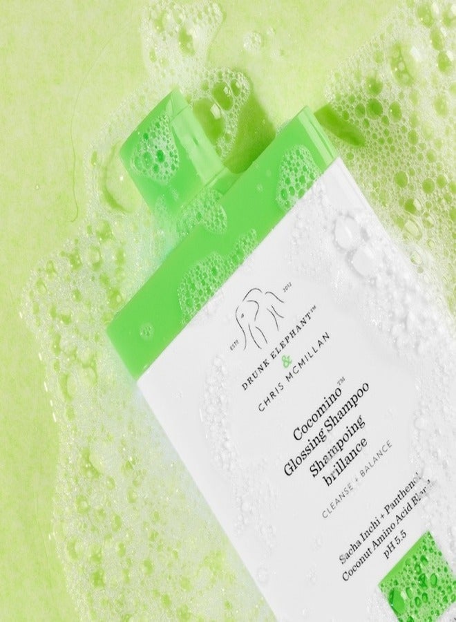 Cocomino Glossing Shampoo. Sulphate-Free and Colour-Safe Gentle Shampoo for Hair and Scalp 240ml