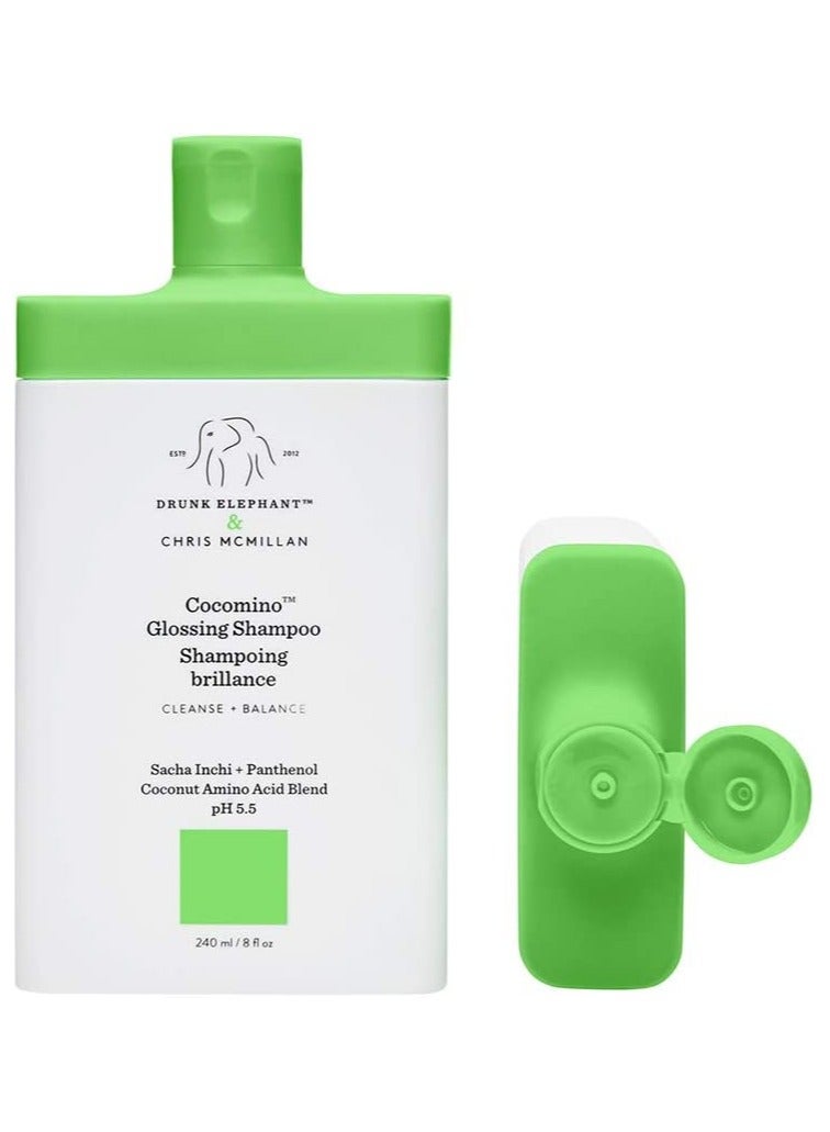 Cocomino Glossing Shampoo. Sulphate-Free and Colour-Safe Gentle Shampoo for Hair and Scalp 240ml