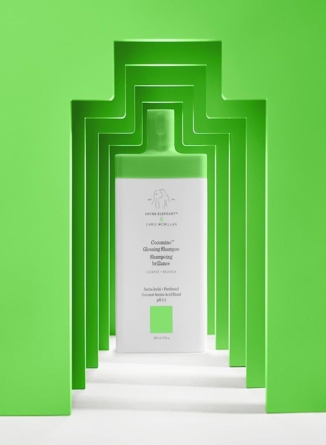 Cocomino Glossing Shampoo. Sulphate-Free and Colour-Safe Gentle Shampoo for Hair and Scalp 240ml