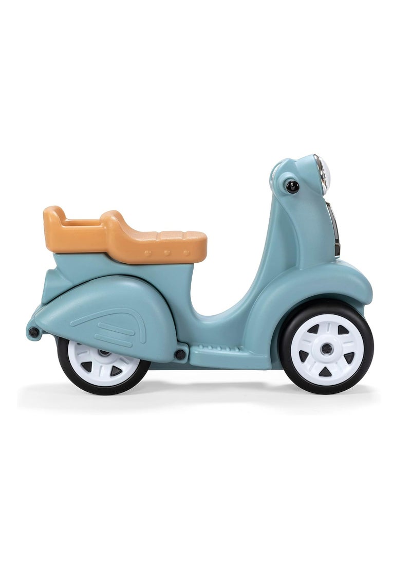 Kids Ride Along Scooter, Single Seater Easy to Store Ride On Toy with Rear Storage Slot, Suitable for Children both Boys and Girls Aged 18m and Above, Blue