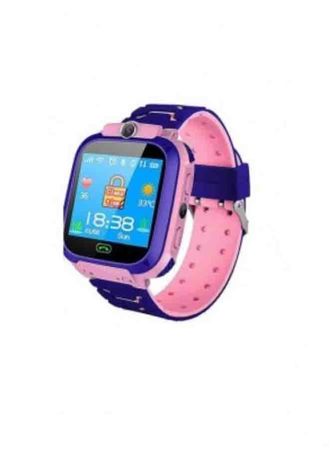 Children's Smartwatch LBS Tracker Intelligent Watch with Call SOS Voice Chat Digital Camera Game SmartWatch for Children Boys Girls Student With Large Touch Screen for Children Birthday Gifts Pink