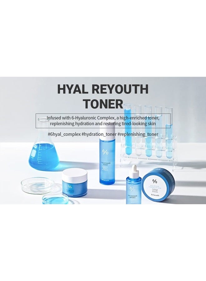 Hyal Reyouth Toner | Fast Absorbing Hydration with Hyaluronic Acid and Panthenol | Revitalizing Radiant Moisturizing Skincare for Dry and Combination Skin | Firming, Lifting, Enriching