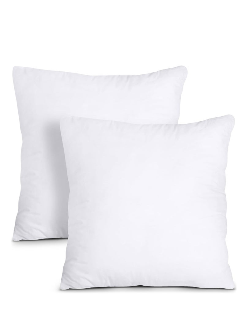 Utopia Bedding Throw Pillows Insert (Pack of 2, White) - 18 x 18 Inches Bed and Couch Pillows - Indoor Decorative Pillows
