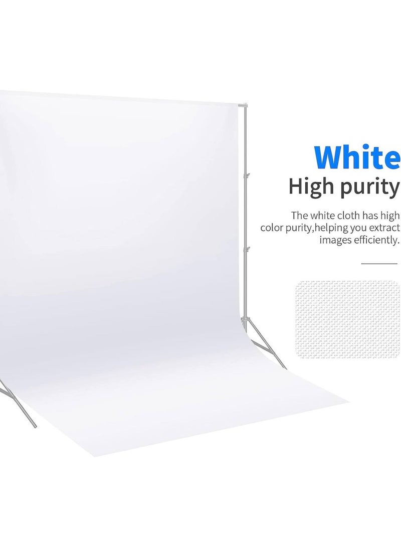 9 x 13 feet 2.8 x 4 meters Photography Background Photo Video Studio Polyester Backdrop Background Screen Backdrop Stand Not Included White