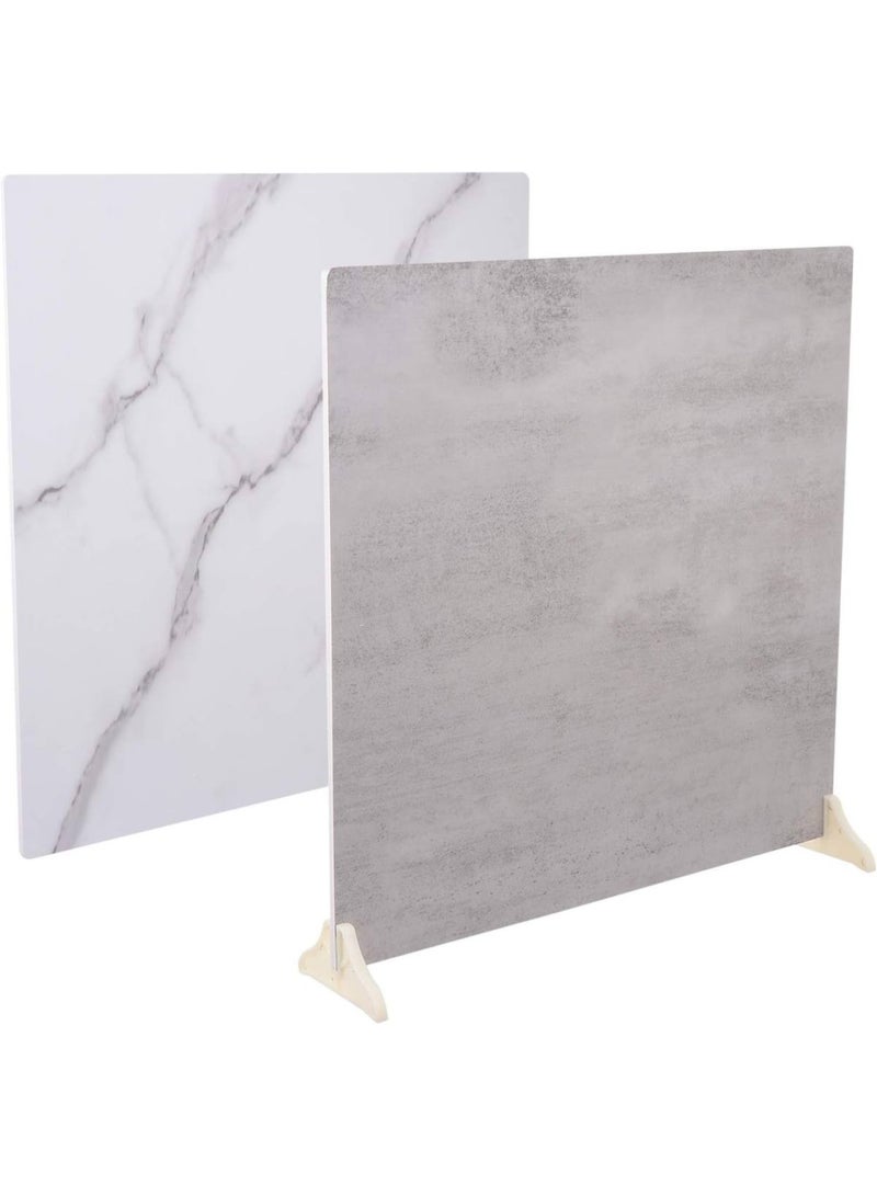 2pcs Marble Board Photo Backdrop Vintage Marble Texture Pattern Background for Photo Props Vinyl Backdrop Photography Backdrops Background Paper Mixed Color