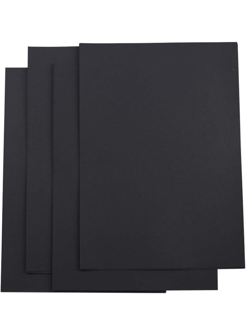 50 Sheets A4 Scrapbook Black Paper Blank Page Black Inside Pages Chipboard for Scrapbook Photo Album DIY Photo Book Notebook