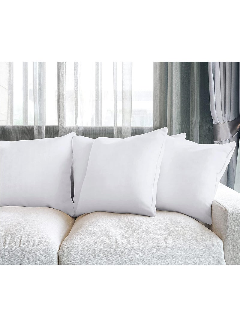 Utopia Bedding Throw Pillows (Set of 4, White), 18 x 18 Inches Pillows for Sofa, Bed and Couch Decorative Stuffer Pillows