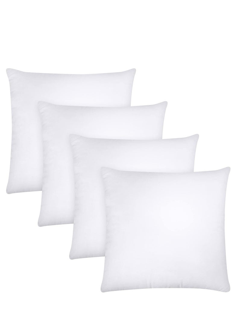 Utopia Bedding Throw Pillows (Set of 4, White), 18 x 18 Inches Pillows for Sofa, Bed and Couch Decorative Stuffer Pillows