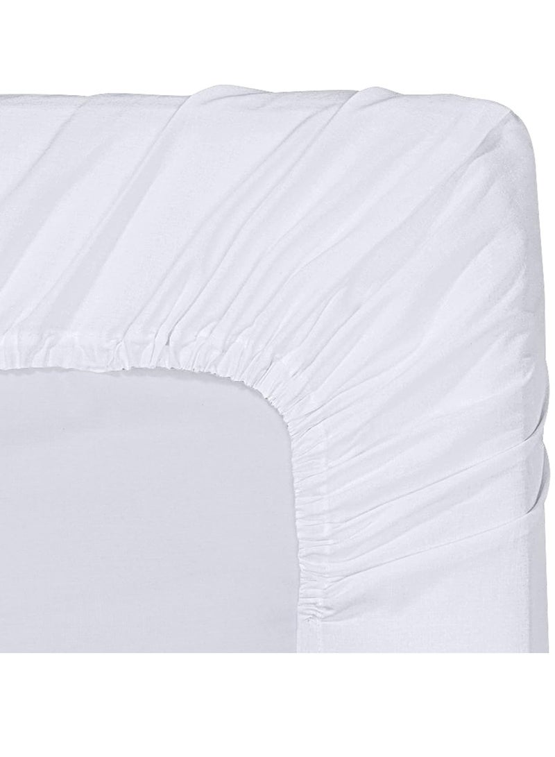 Utopia Bedding Queen Fitted Sheet - Bottom Sheet - Deep Pocket - Soft Microfiber - Shrinkage and Fade Resistant - Easy Care -1 Fitted Sheet Only (White)