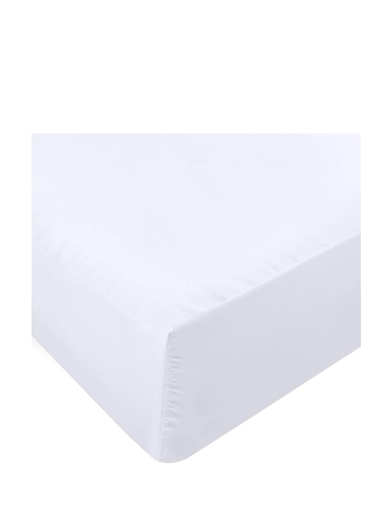 Utopia Bedding Queen Fitted Sheet - Bottom Sheet - Deep Pocket - Soft Microfiber - Shrinkage and Fade Resistant - Easy Care -1 Fitted Sheet Only (White)