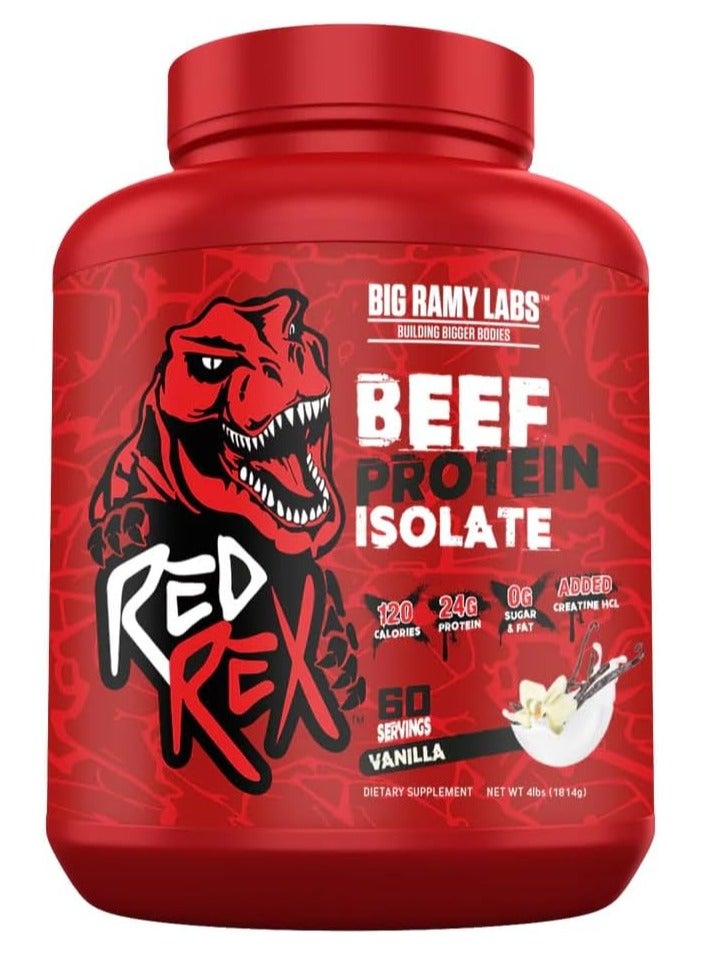 Big Ramy Labs Beef Protein Isolate 4lbs Vanilla Flavor 60 Serving