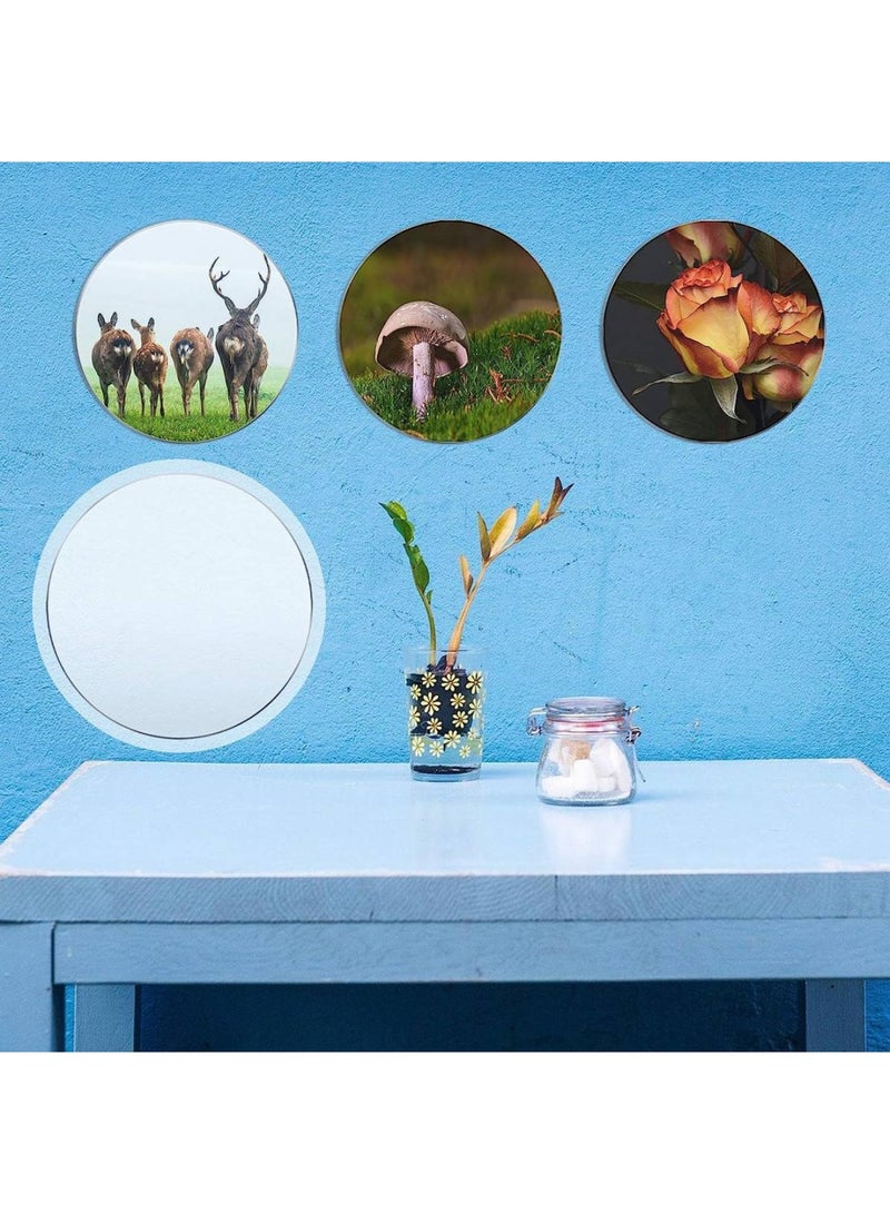 16 Pieces Clear Acrylic Sheet 0.08 Inch Thick Acrylic Plastic Disc Transparent Round Acrylic Panel Circle Acrylic Sheets Sign for Picture Frame Painting DIY Crafts 10.16 cm