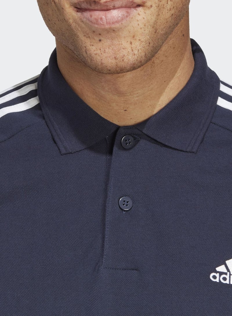 3 Stripes Pique Logo Polo