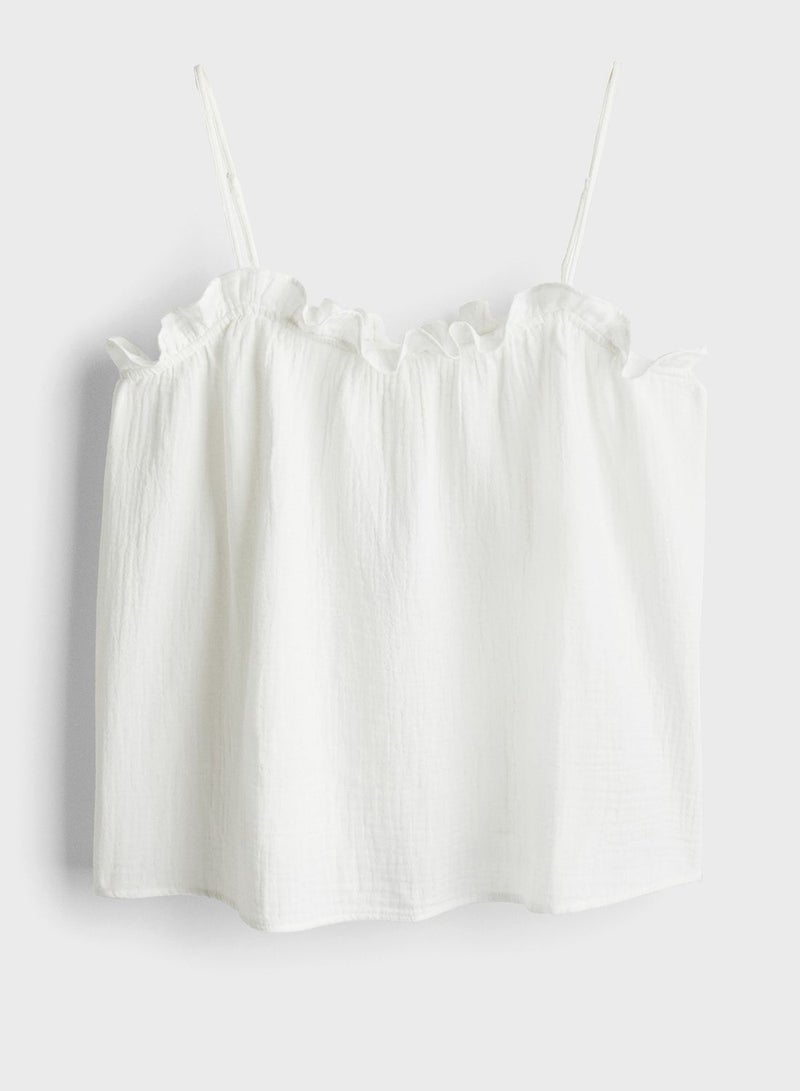 Frill Trimmed Strappy Top