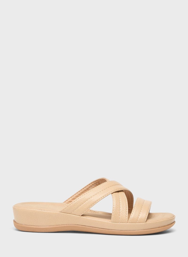 Multi Strap Wedge Sandals