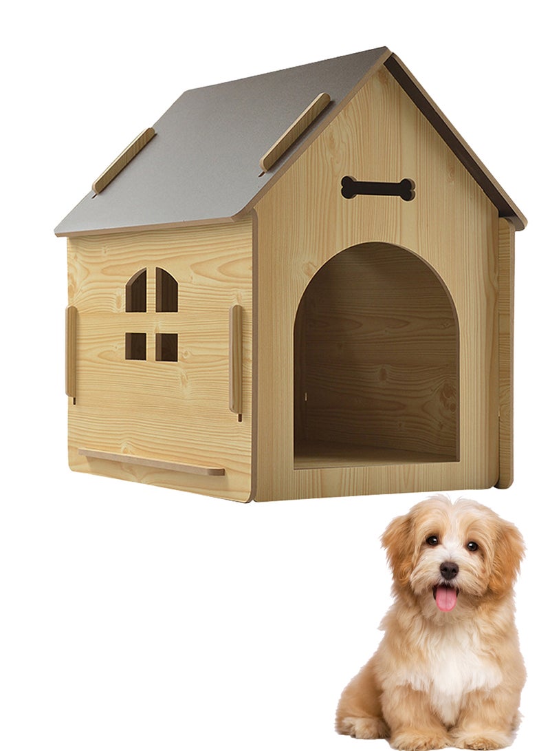 Wooden Dog Crate Dog House Pet Pen Pet Wooden House Dog House Dog Crate Dog Wooden Pet House with Roof for Dogs Indoor Dog House Suitable for kittens, Puppies, Rabbits