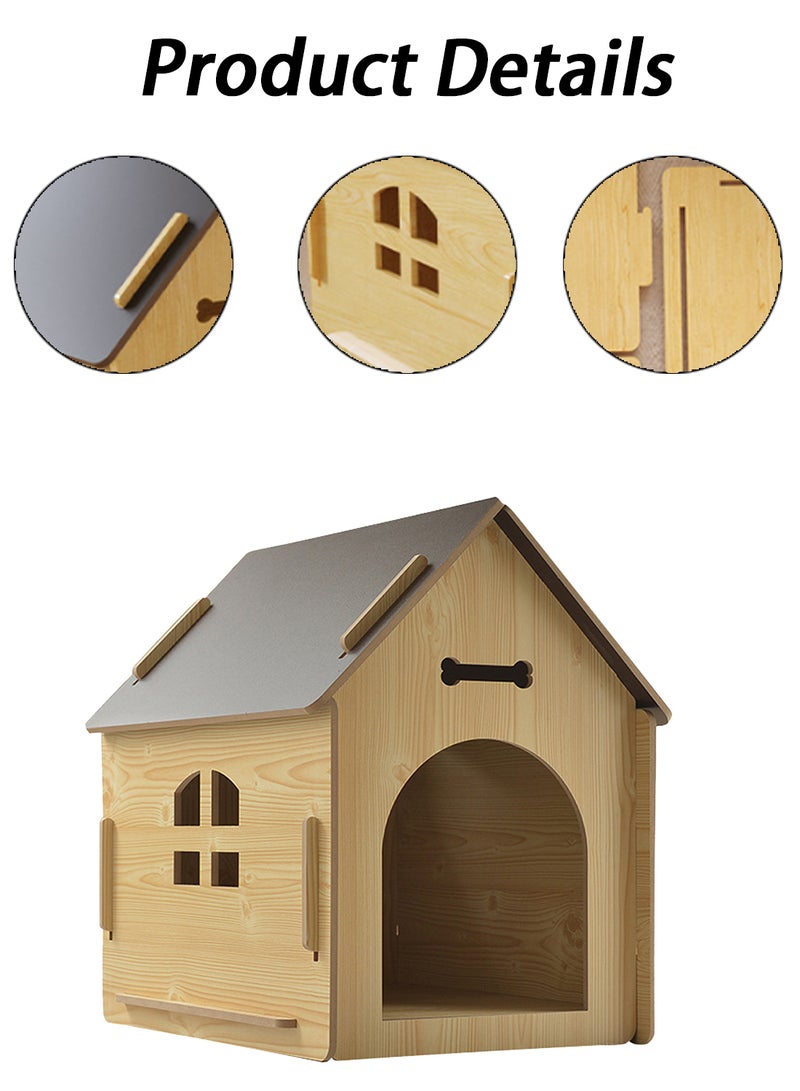 Wooden Dog Crate Dog House Pet Pen Pet Wooden House Dog House Dog Crate Dog Wooden Pet House with Roof for Dogs Indoor Dog House Suitable for kittens, Puppies, Rabbits