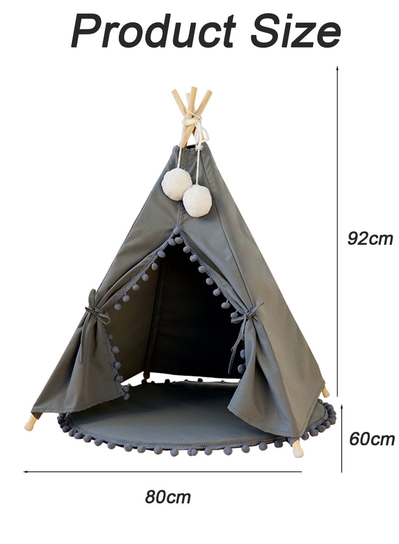 Dog Tent Bed Pet Tent Cat Teepee Washable Breathable Tent Small and Medium Pet Products Puppy Bed Portable Dogs Cats Bed Play House for Indoor Outdoor