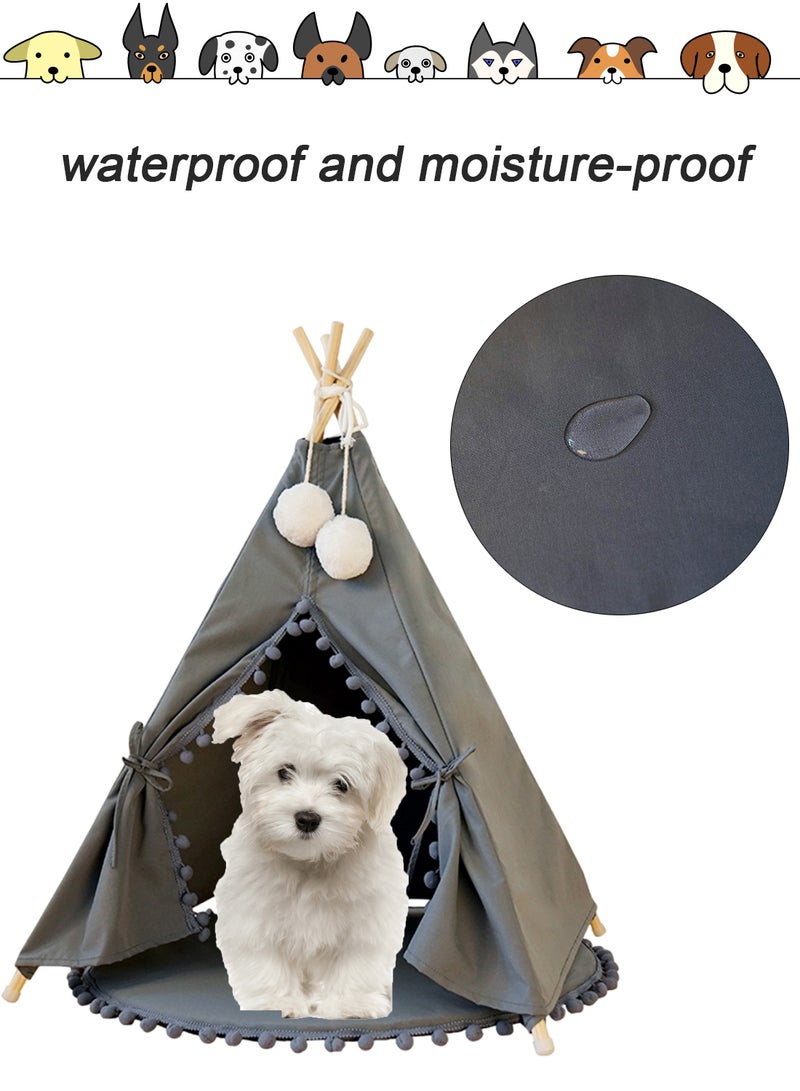 Dog Tent Bed Pet Tent Cat Teepee Washable Breathable Tent Small and Medium Pet Products Puppy Bed Portable Dogs Cats Bed Play House for Indoor Outdoor