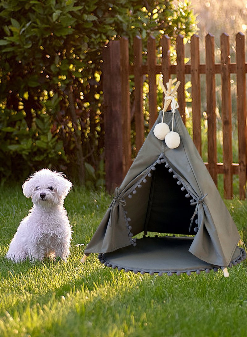 Dog Tent Bed Pet Tent Cat Teepee Washable Breathable Tent Small and Medium Pet Products Puppy Bed Portable Dogs Cats Bed Play House for Indoor Outdoor