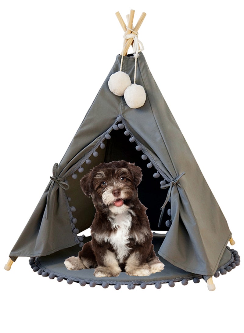 Dog Tent Bed Pet Tent Cat Teepee Washable Breathable Tent Small and Medium Pet Products Puppy Bed Portable Dogs Cats Bed Play House for Indoor Outdoor