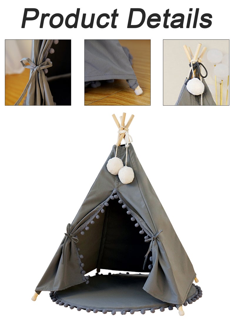 Dog Tent Bed Pet Tent Cat Teepee Washable Breathable Tent Small and Medium Pet Products Puppy Bed Portable Dogs Cats Bed Play House for Indoor Outdoor