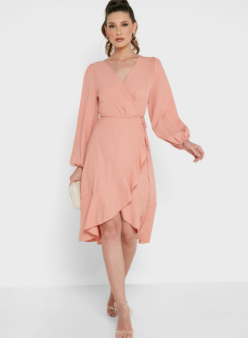 Knitted Wrap Dress