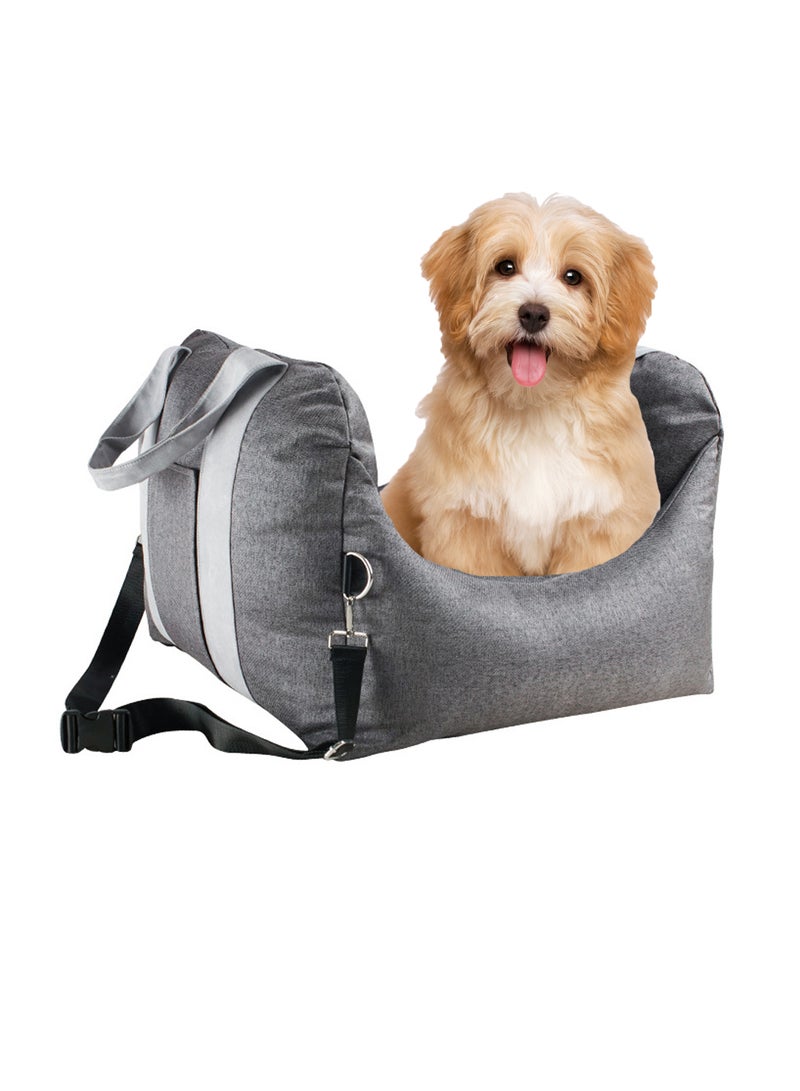 Four Seasons Pet Car Kennel Pet out Travel Dog Mat Portable Car Seat Pet Reinforce Car Booster Seat for Dog Cat Portable and Breathable Bag with Seat Belt Dog Carrier Safety Stable for Travel