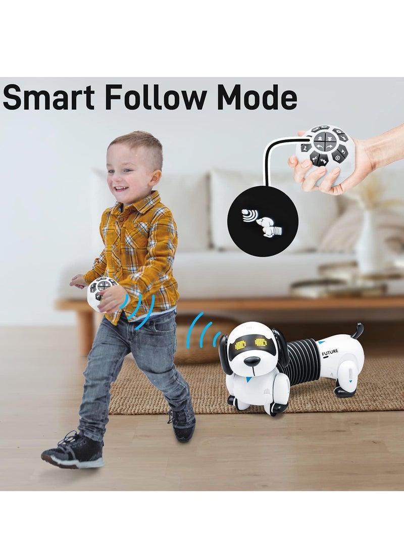 Robot Dog Remote Control Dachshund Dog Toy RC Interactive Smart Robotic Puppy Walking, Dancing, Following, Singing Programmable Electronic Pets with Sound, Gift for Boys Girls Above 3