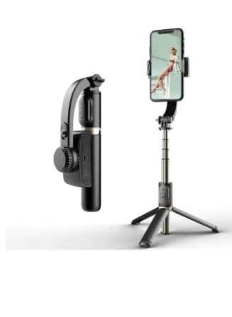 Q08 Bluetooth Handheld Gimbal Stabilizer Outdoor Bracket Wireless Stick Adjustable Selfie Holder for IOS & Android Phone Black