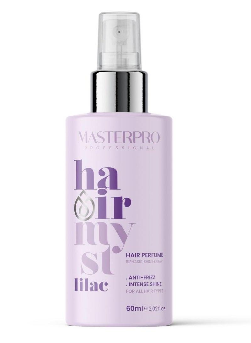 Hair Mist Lilac-Hair Perfume-Biphasic Shine Hair Spray-Anti Fizz-Intense Shine-Long Lasting Refreshing-for All Hair Types-60 ML