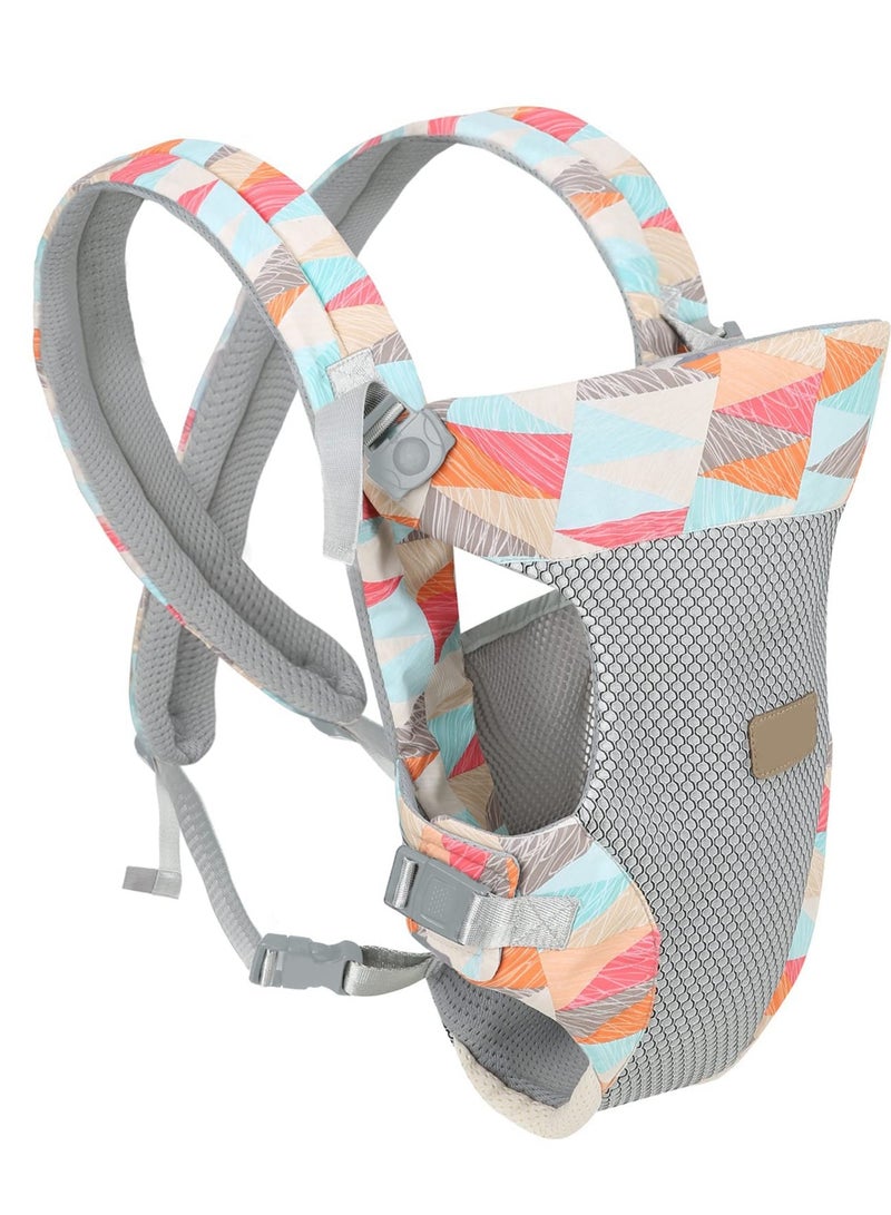 Newborn Baby Wrap Carrier, Adjustable Baby Carrier for Newborn to Toddler with Lumbar Support (7-45 Pounds) 3D Mesh Breathable Baby Holder Carrier for Toddler Infant