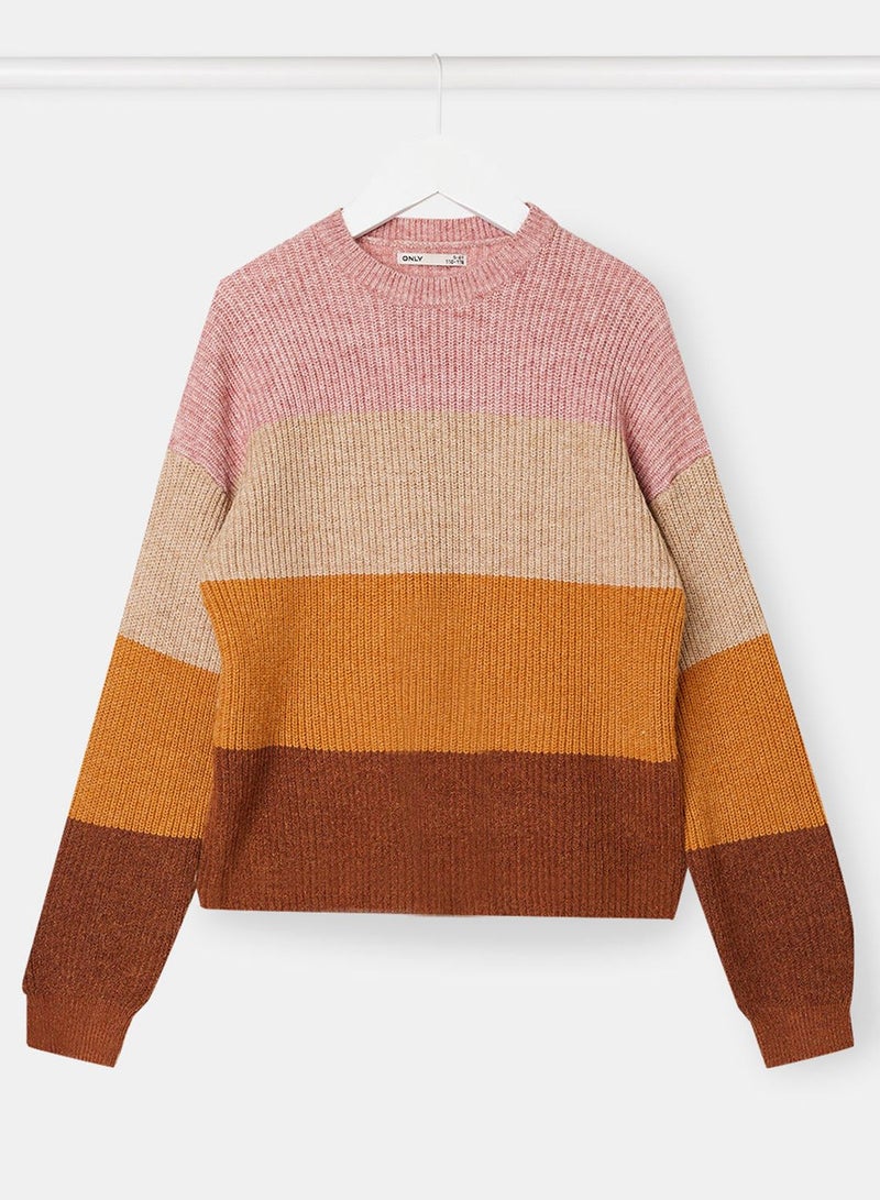 Kids Color Block Sweater