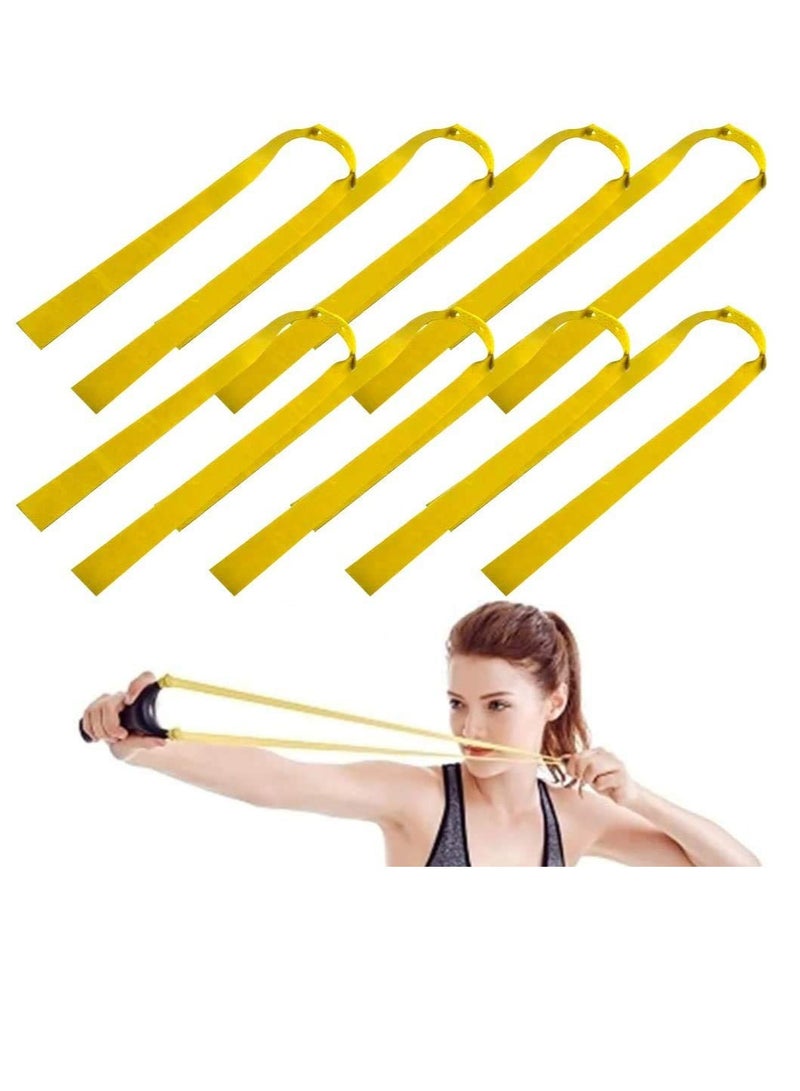 Flat Slingshot Rubber Bands, 8 Pcs Hunting Catapults Rubber Bands, Flexible Rubber Latex Catapult Bands, Slingshot Sports Catapult, Sports Catapult Made of Stainless Steel (Random Color)