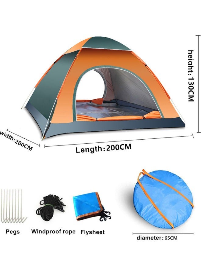 Camping Tent, 2/3/4/6 Person Dome Tent for Easy Setup in Under 10 Mins, Included Blocks Wind & Rain, Tent for Camping, Festivals, Backyard, Sleepovers