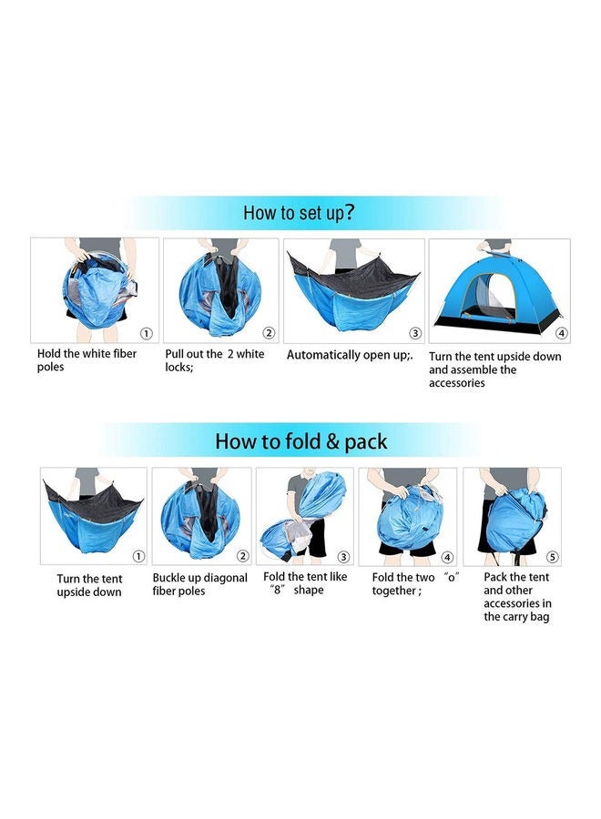 Camping Tent, 2/3/4/6 Person Dome Tent for Easy Setup in Under 10 Mins, Included Blocks Wind & Rain, Tent for Camping, Festivals, Backyard, Sleepovers
