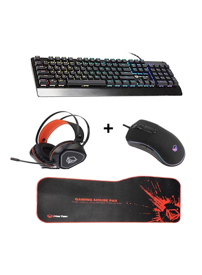 4-In-1 Gaming Accessoires Combo Set Black