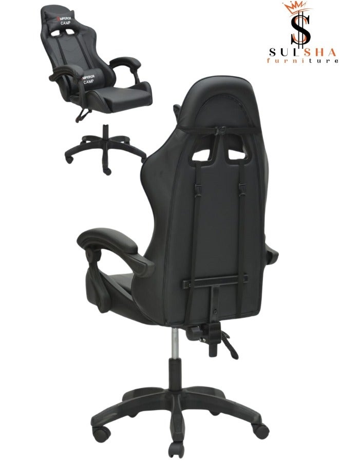 Executive Ergonomic Computer Desk Chair for Office and Gaming with headrest back comfort and lumbar support