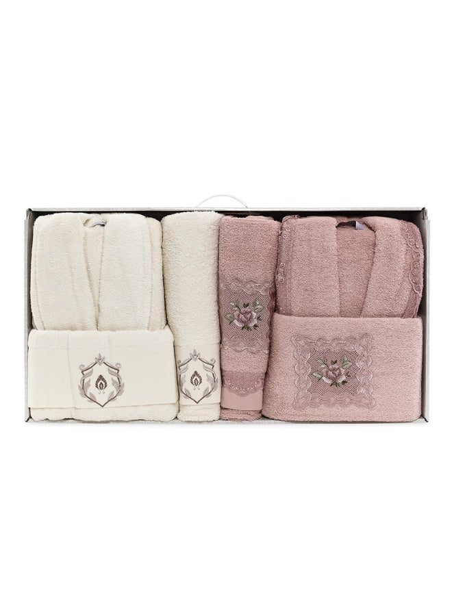 League 6-Piece Family Towel Set, Ivory