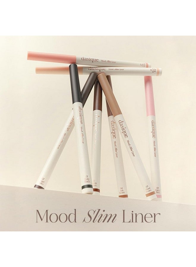 Mood Slim Liner (07 Soft Peach) Waterproof Eyeliner Soft Gliding Retractable Eye Contour Aegyosal