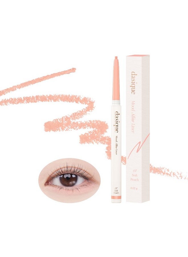 Mood Slim Liner (07 Soft Peach) Waterproof Eyeliner Soft Gliding Retractable Eye Contour Aegyosal